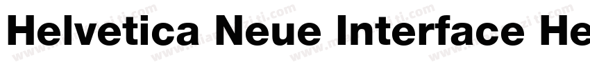 Helvetica Neue Interface Heavy字体转换